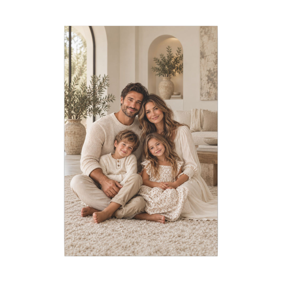 Custom Family Portrait From Your Photo | Personalized Canvas