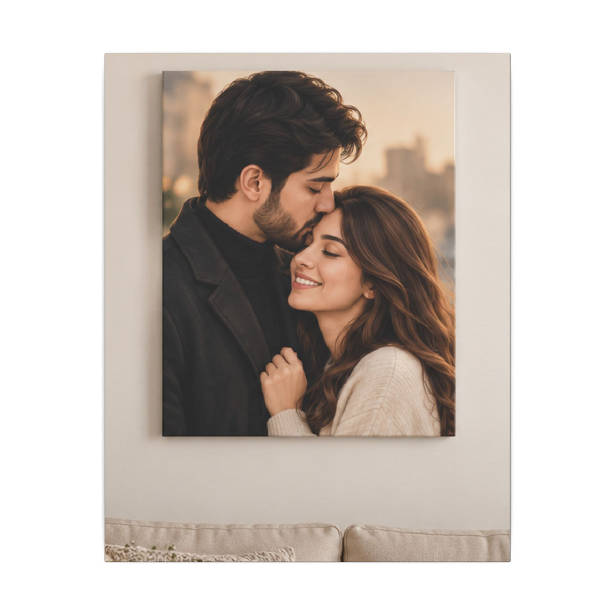 Custom Couple Portrait From Your Photo | Personalized Canvas