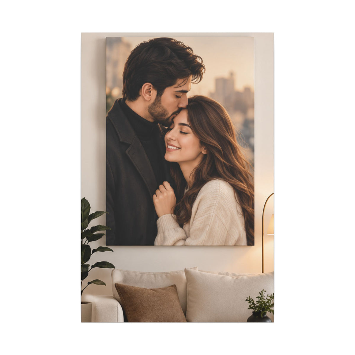 Custom Couple Portrait From Your Photo | Personalized Canvas