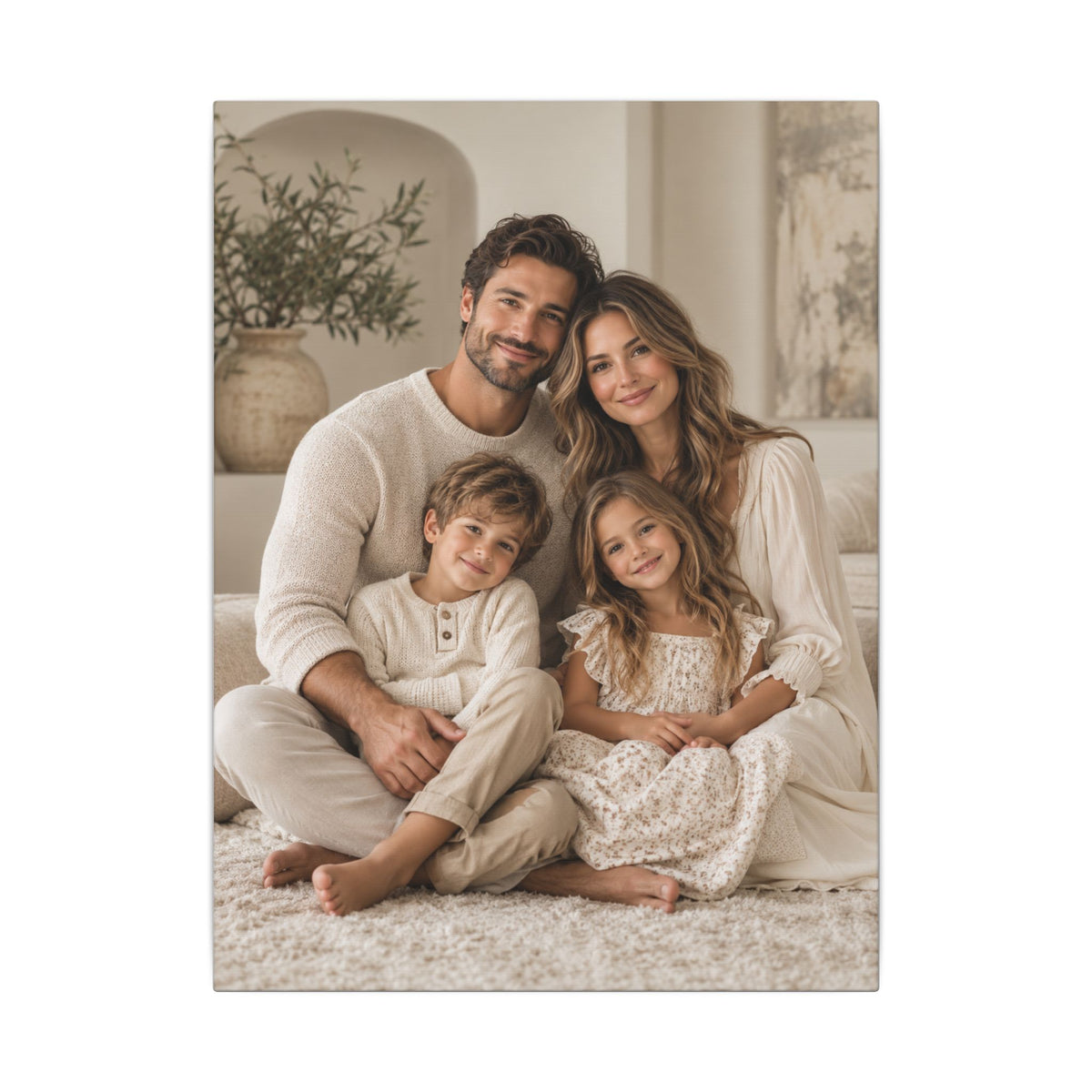 Custom Family Portrait From Your Photo | Personalized Canvas