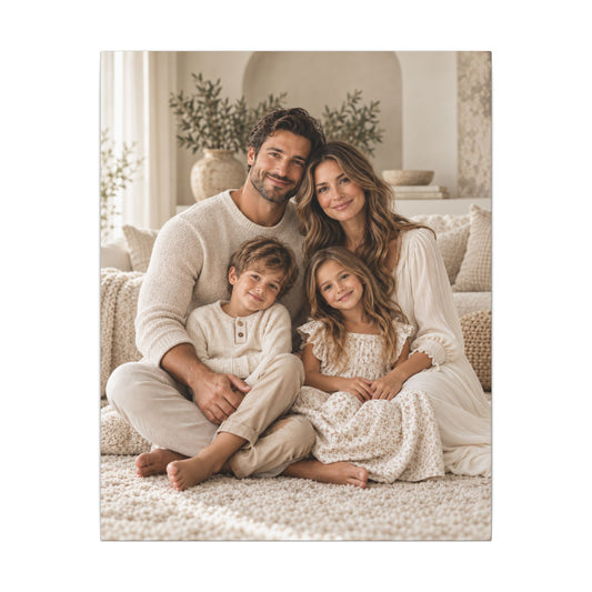 Custom Family Portrait From Your Photo | Personalized Canvas